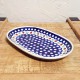 ポーリッシュポタリー BOLESLAWIEC  オーバル プレート 27cm GU1422-41