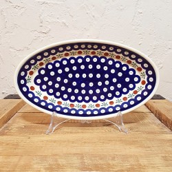 ポーリッシュポタリー BOLESLAWIEC オーバルサービングプレート 27cm GU1103-41
