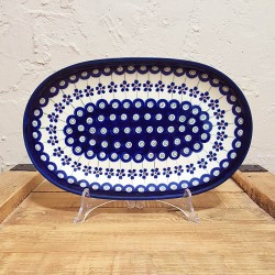 ポーリッシュポタリー BOLESLAWIEC  オーバル プレート 27cm GU1422-166A