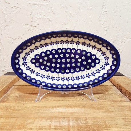 ポーリッシュポタリー BOLESLAWIEC オーバルサービングプレート 27cm GU1103-166A