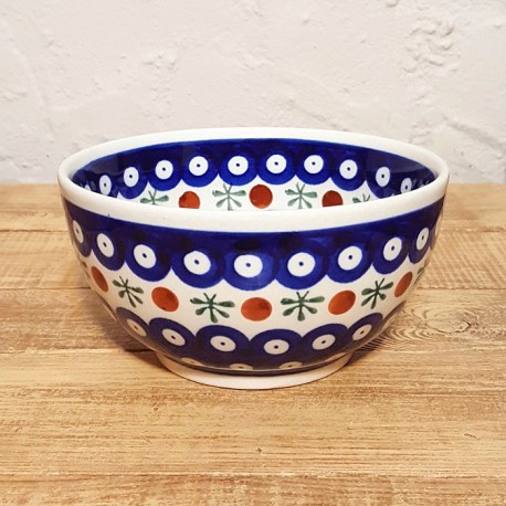 ポーリッシュポタリー BOLESLAWIEC  小どんぶりφ13.8cm GU971-41