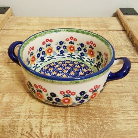 ポーリッシュポタリー MANUFAKTURA ラウンドキャセロール・小φ15cm Z157-P373