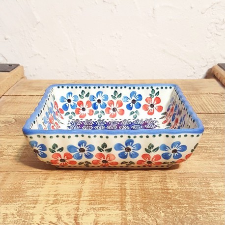 ポーリッシュポタリー WIZA 角型スフレディッシュ15cm W290-166