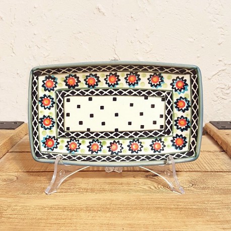 ポーリッシュポタリー WIZA スクエアディッシュ 20cm W262-34