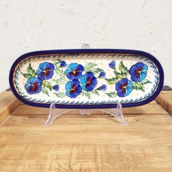 ポーリッシュポタリー BOLESLAWIEC オーバルロングプレート28.5cm GU928-ART277