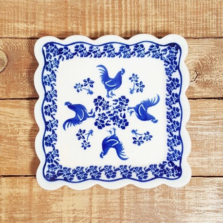 ポーリッシュポタリー BOLESLAWIEC スクエアプレート 16cm GU1610-1149