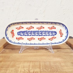 ポーリッシュポタリー BOLESLAWIEC オーバルロングプレート28cm GU928-1122