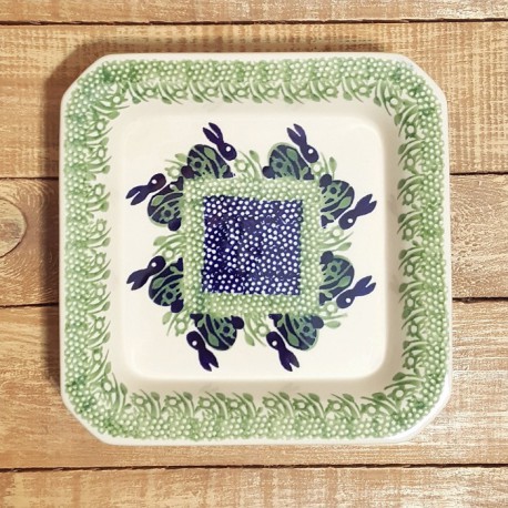 ポーリッシュポタリー MANUFAKTURA スクエアプレート・大 20cm S90-P324