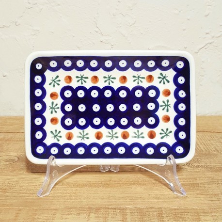 ポーリッシュポタリー BOLESLAWIEC スクエアディッシュ 18cm GU2021-41