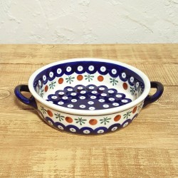 ポーリッシュポタリー BOLESLAWIEC ラウンドキャセロール 小φ15cm GU1454-41