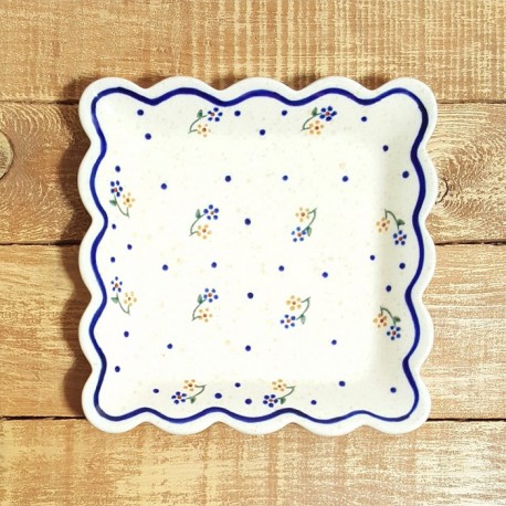 ポーリッシュポタリー BOLESLAWIEC スクエアプレート 16cm GU1610-111