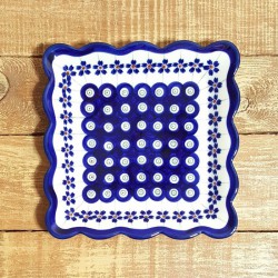 ポーリッシュポタリー BOLESLAWIEC スクエアプレート 16cm GU1610-166A