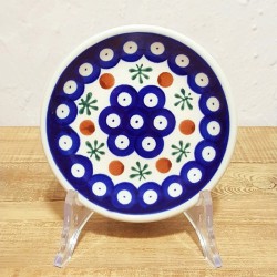 ポーリッシュポタリー BOLESLAWIEC 平皿プレートφ11.6cm GU1358-41