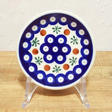 ポーリッシュポタリー BOLESLAWIEC 平皿プレートφ11.6cm GU1358-41