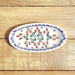 ポーリッシュポタリー VENA オーバル小皿 14cm V111-T018