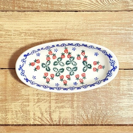 ポーリッシュポタリー VENA オーバル小皿 14cm V111-T018