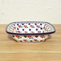 ポーリッシュポタリー MILLENA スクエアーボウル18cm Ｍ430-063R