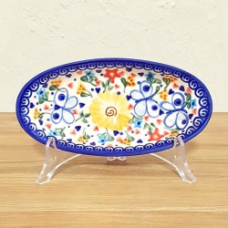 ポーリッシュポタリー VENA オーバル小皿 L18cm｜V113-A103