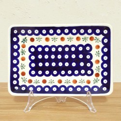 ポーリッシュポタリー BOLESLAWIEC スクエアディッシュ 22cm GU2022-41