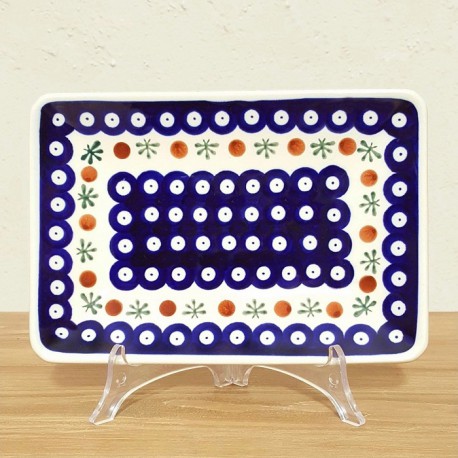 ポーリッシュポタリー BOLESLAWIEC スクエアディッシュ 22cm GU2022-41