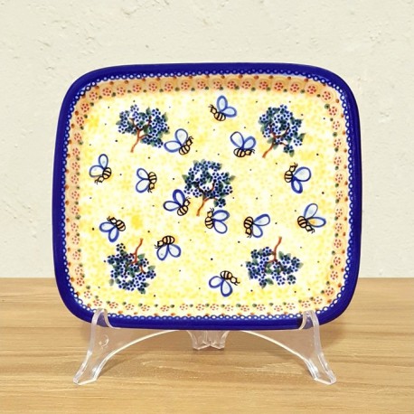 ポーリッシュポタリー VENA スクエアプレート17cm ｜V173-A007