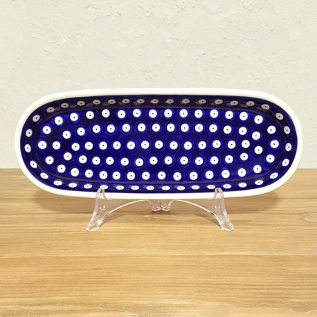 ポーリッシュポタリー BOLESLAWIEC オーバルロングプレート28.5cm GU928-42