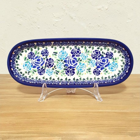 ポーリッシュポタリー BOLESLAWIEC オーバルロングプレート28.5cm GU928-928A