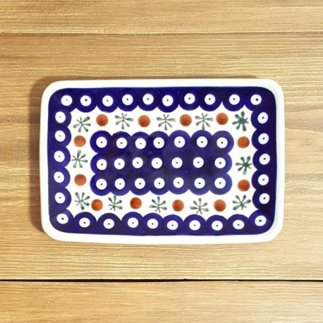 ポーリッシュポタリー BOLESLAWIEC スクエアディッシュ 18cm GU2021-41