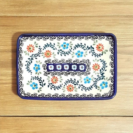 ポーリッシュポタリー BOLESLAWIEC スクエアディッシュ 18cm GU2021-1145A