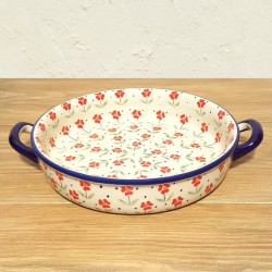 ポーリッシュポタリー MANUFAKTURA ラウンドキャセロール・大φ24cm Z140-AC61