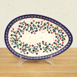 ポーリッシュポタリー MILLENA たまご型プレート29cm M421-02