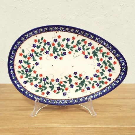 ポーリッシュポタリー MILLENA たまご型プレート29cm M421-02