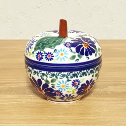 ポーリッシュポタリー BOLESLAWIEC りんごポット 9cm GU1899-DU126