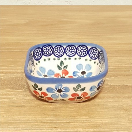 ポーリッシュポタリー WIZA スクエアミニボウル 8cm W161-166