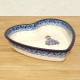 ポーリッシュポタリー CERAMIKA ARTYSTYCZNA ハート型ｸﾞﾗﾀﾝ皿 20cm A49-U4896