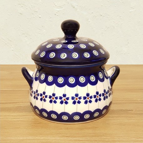 ポーリッシュポタリー BOLESLAWIEC フタ付スープボウル 400ml GU845-166A