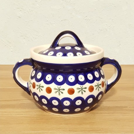 ポーリッシュポタリー BOLESLAWIEC フタ付容器 400ml GU1162-41