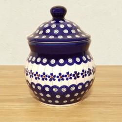 ポーリッシュポタリー BOLESLAWIEC フタ付容器 560ml GU918-166A