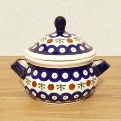 ポーリッシュポタリー BOLESLAWIEC フタ付スープボウル 450ml GU1008-41