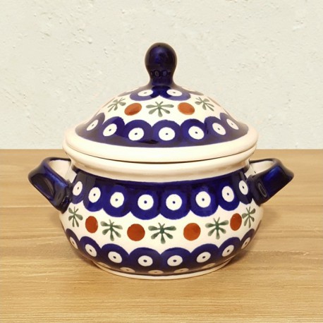 ポーリッシュポタリー BOLESLAWIEC フタ付スープボウル 450ml GU1008-41