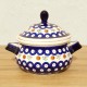 ポーリッシュポタリー BOLESLAWIEC フタ付スープボウル 750ml GU1009-41
