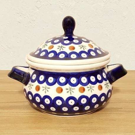 ポーリッシュポタリー BOLESLAWIEC フタ付スープボウル 750ml GU1009-41