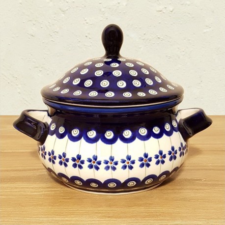 ポーリッシュポタリー BOLESLAWIEC フタ付スープボウル 750ml GU1009-166A