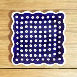 ポーリッシュポタリー BOLESLAWIEC スクエアプレート 16cm GU1610-42