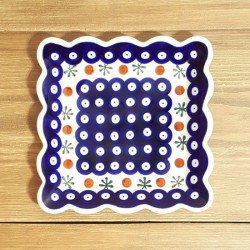 ポーリッシュポタリー BOLESLAWIEC スクエアプレート 16cm GU1610-41