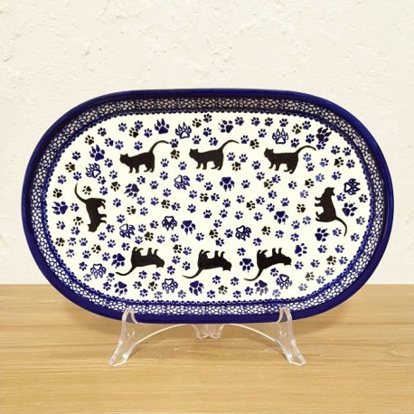 ポーリッシュポタリー IRENA オーバル プレート 28cm P285-KOT