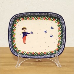 ポーリッシュポタリー CERAMIKA ARTYSTYCZNA スクエアディッシュ 18cm CA159-U4896