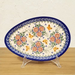 ポーリッシュポタリー VENA たまご型プレート25cm V191-U106