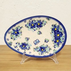 ポーリッシュポタリー VENA たまご型プレート25cm V191-U429