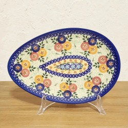 ポーリッシュポタリー VENA たまご型プレート25cm V191-U079